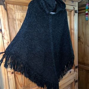 G. H. Bass & Co. vintage charcoal/black poncho/cape.